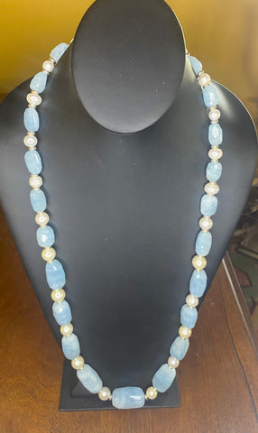 Grey Pearl Long Necklace