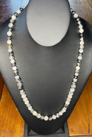 2 strand White Pearl Necklace & Pendant