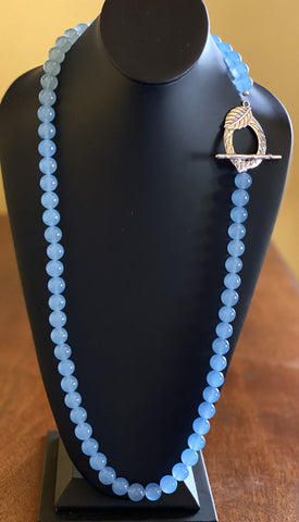 BBL28S: Pale Blue quartz Bracelet