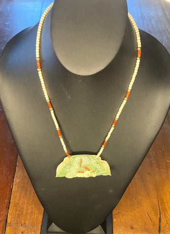 Turquoise Tribal Pendant Necklace