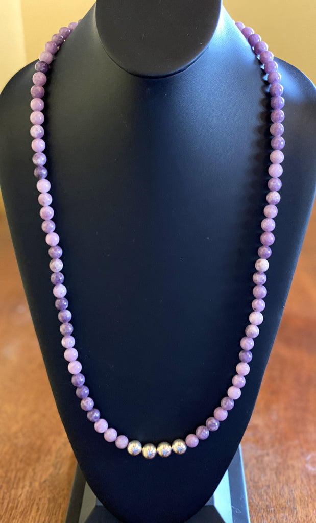 Purple Lepidolite Necklace