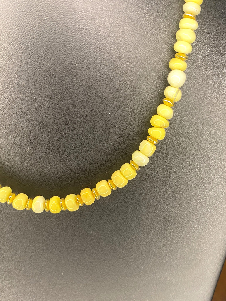 Sunny Yellow Agate Necklace