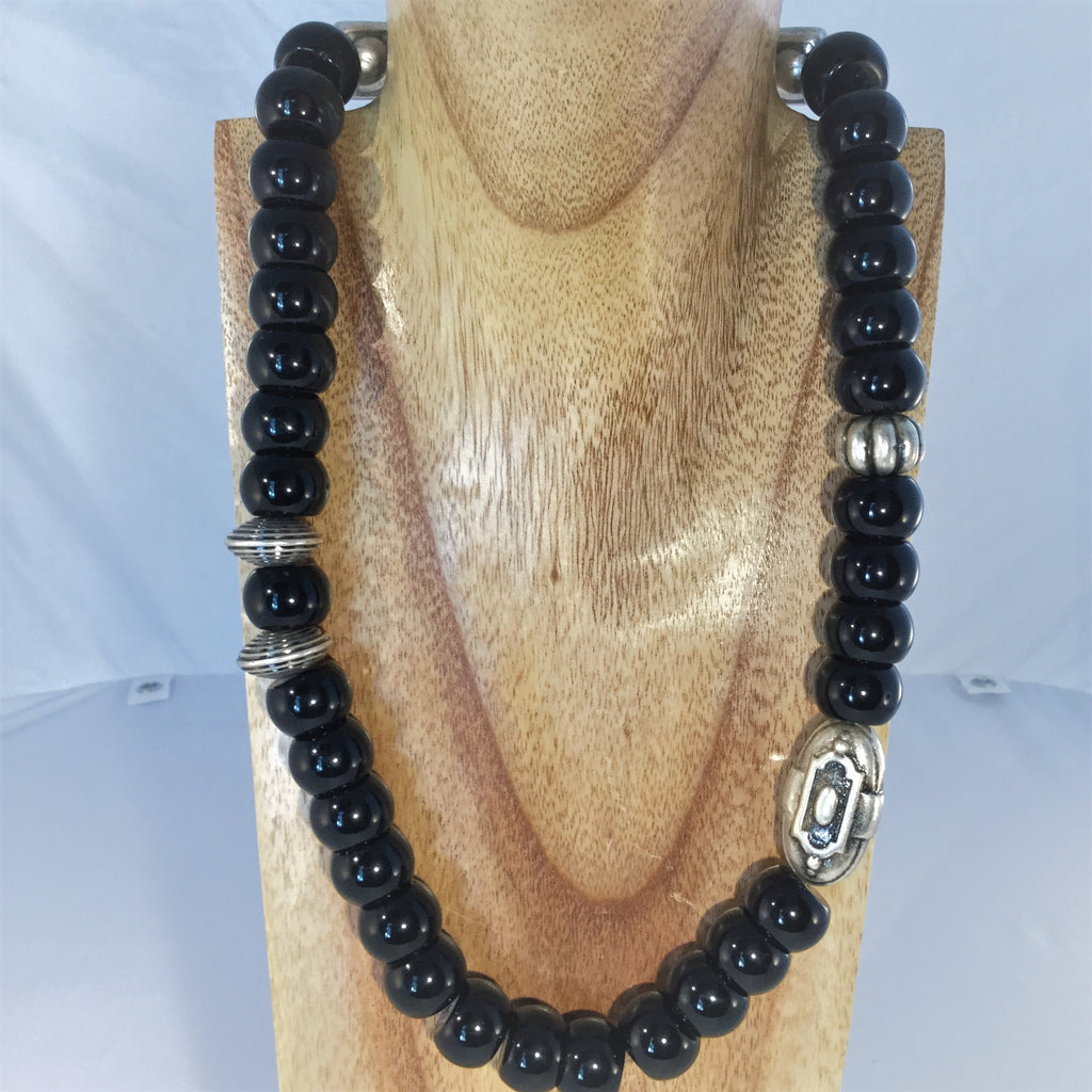Basic Black:  RS108 perfect with all black necklaces