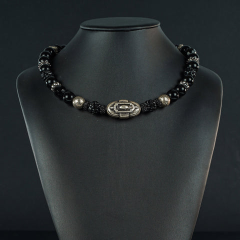 GREY OBSIDIAN: Grey Obsidian Necklace