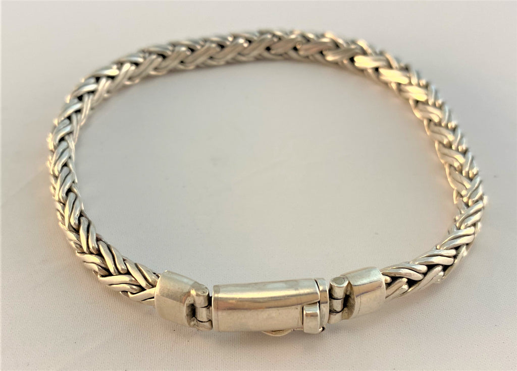 BS112: Sterling Wheat Chain Bracelet