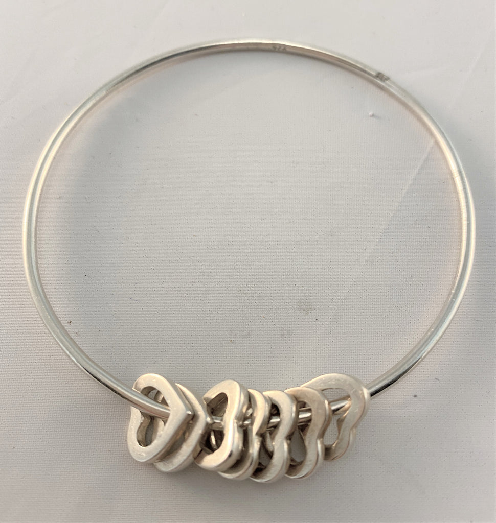 BS50: Sterling Hearts Bangle