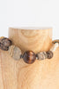 Brenda - Brown Wood, Quartz, Shell, Ceramic and Pearl Necklace