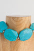 Celeste - Turquoise Hexagonal and Silver Statement Necklace - Dara Jane Jewellery
