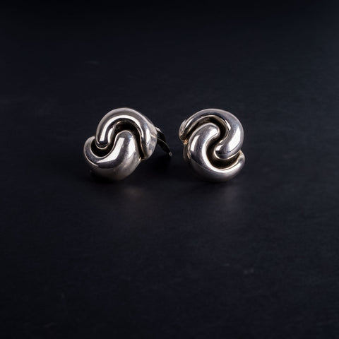 E55: Hammered sterling Earrings