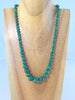 FOREST: lovely Malachite Necklace with 5 x 9 mm silver metal lobster clasp and extendable 1 1/2