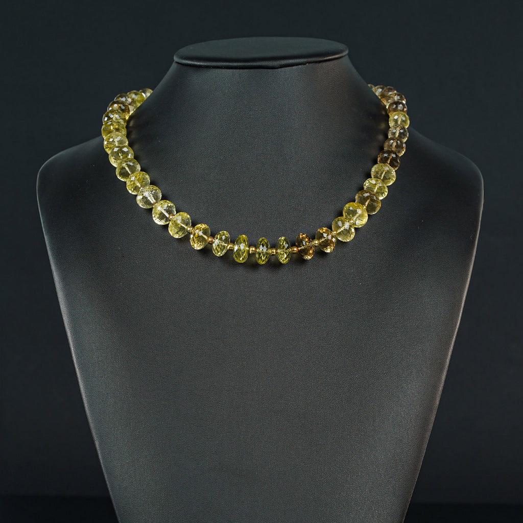 Faceted Yellow Citrine Necklace