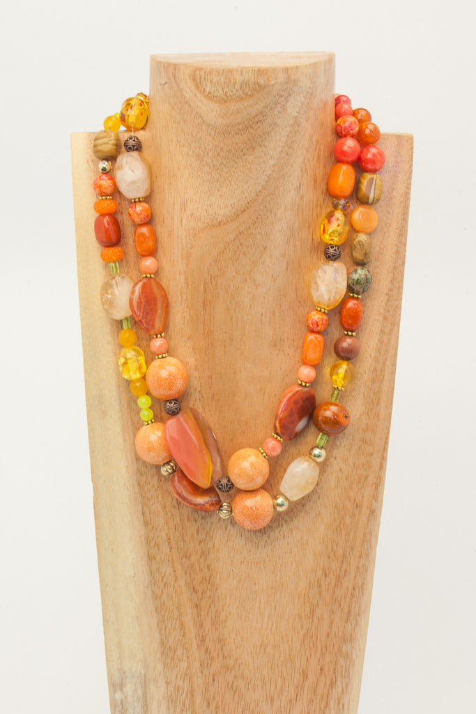 Nellie worn with Nicole to make a statement necklace.