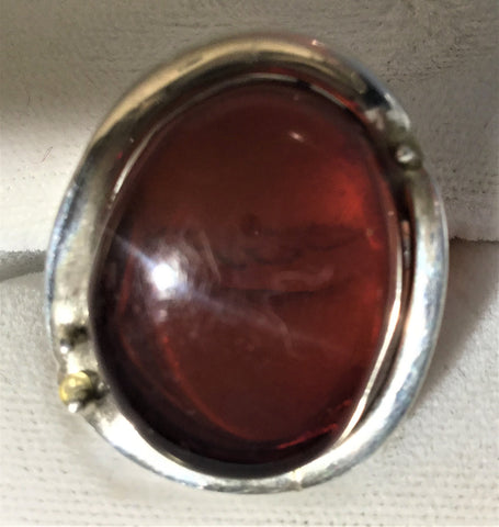 RS24: Brown Oval Topaz Ring