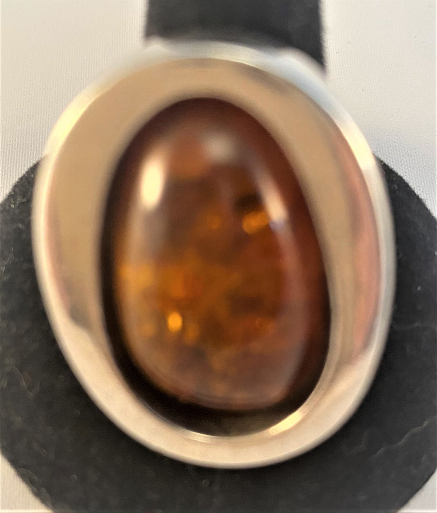 RS179: Amber Sterling Ring