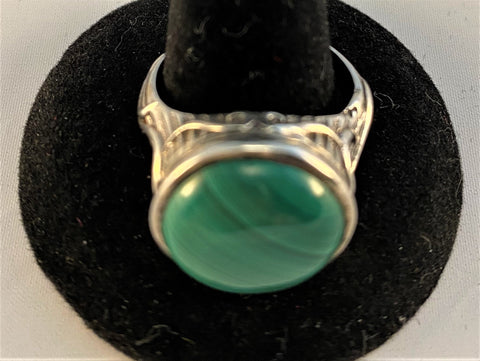 RSA109: Antique Green Carnelian ring