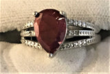 RS21: oval Ruby sterling ring