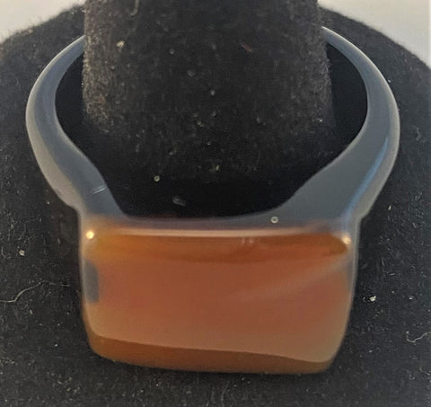RS106: Amber Sterling Ring