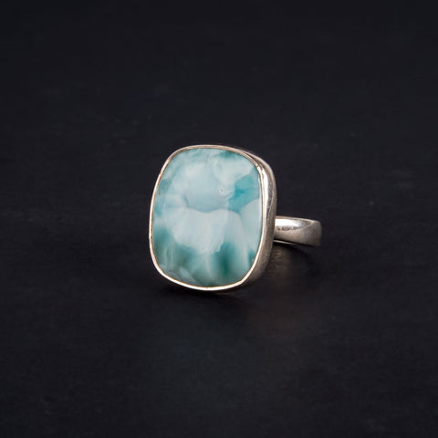 RS247: Yellow Agate Sterling Ring
