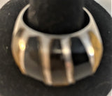 RS9: Black and Brown Sterling Ring