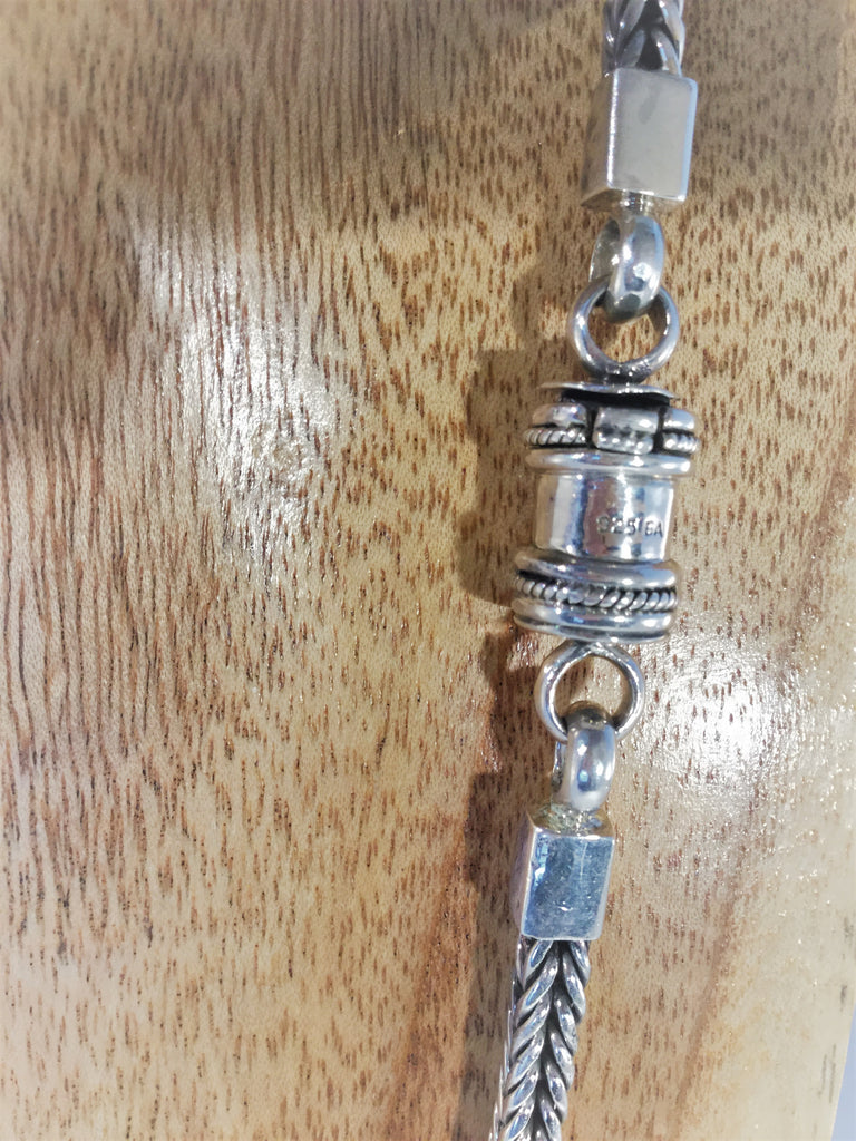 SC12" Sold Sterling Braid Necklace.
